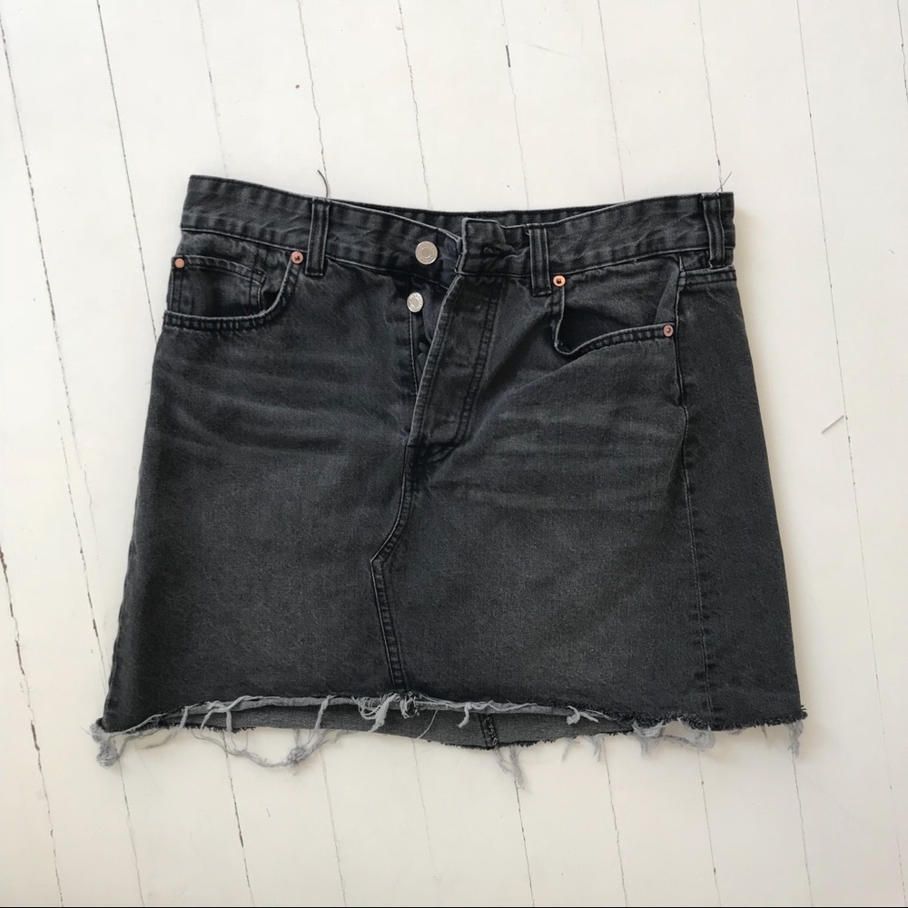 Black Jean Skirt